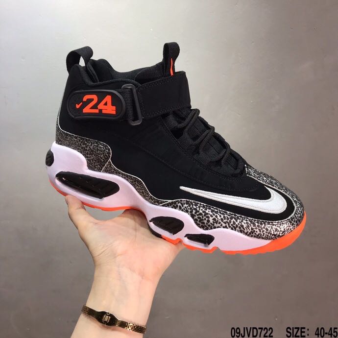 2020 Men Nike Air Griffey Max 1 Black White Orange Jade Shoes